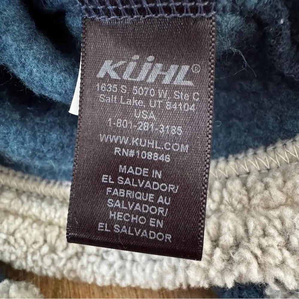 Kuhl Girls Apres Hooded Fleece Jacket Cozy Storm Blue Size L (12)